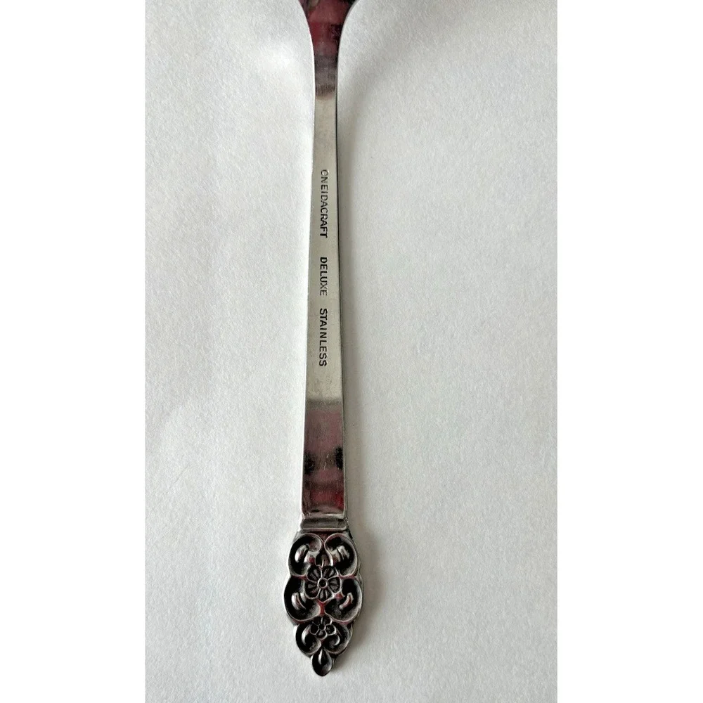 2 PC Serving Set‎ NORDIC CROWN Oneidacraft Stainless 1-Fork & 1-Slotted Spoon